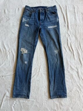 LEVIS 501 Anniversary Edition Button Fly distressed